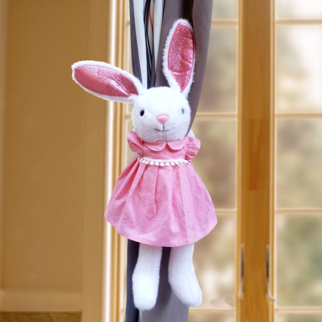 Bella Wear Dress Rabbit Curtain Tieback Animal Doll Toy Childrens Room Decor