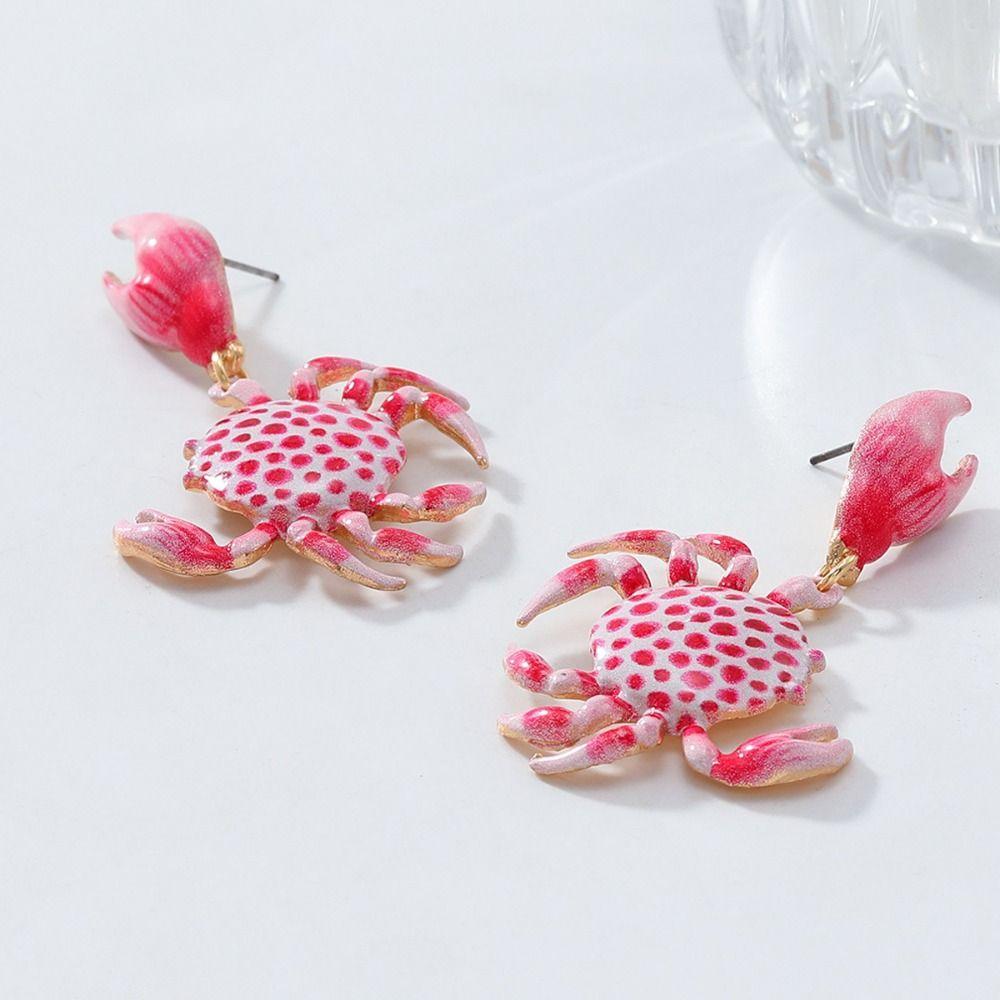 1 Pair Creative Animal Earrings Simple Ear Jewelry High Quality Crab Earrings  Gift