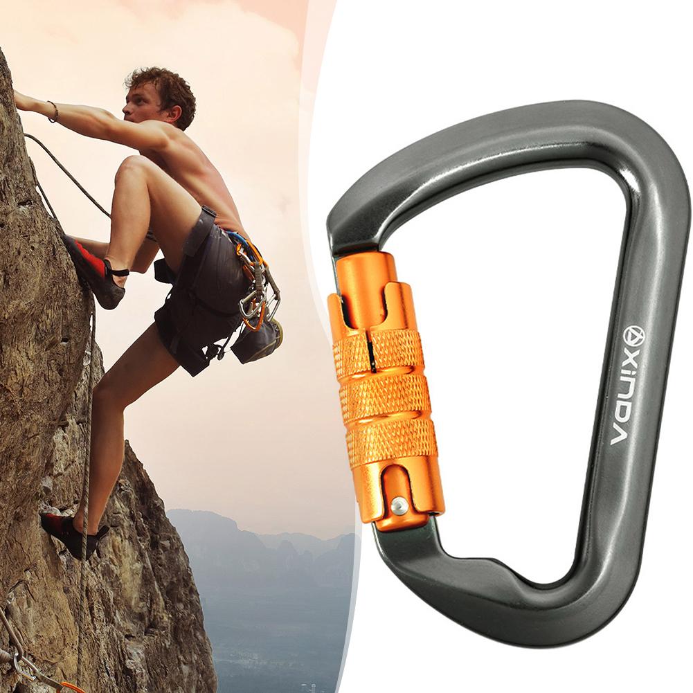 30kN Climbing Carabiner Heavy Duty Rock Climbing Carabiner Caribeaner Clips for Rock Climbing Rappelling and Mountaineering