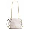 Faye 18 Pleated Drawstring Design Bucket Bag Mini Women Shoulder Bag White Gold CDB67-IMCHK