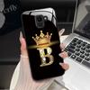 For Samsung Galaxy J6 2018 Case Fashion Letter Hard Tempered Glass Back Cover For Samsung J6 Plus J8 2018 Shockproof Phone Shell