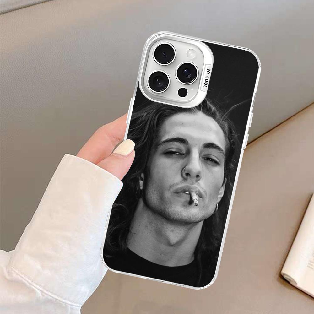 

FHNBLJ Maneskin Дамиано Чехол для телефона Для iPhone 16 15 14 13 12 11 Pro Max X XR XSMAX 8 7 Plus Матовый Ударопрочный Задняя крышка iPhone 16