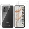 Case and Screen Protector - PHONILLICO - Honor 400 SMART - Flexible - Transparent - 2 Tempered Glass