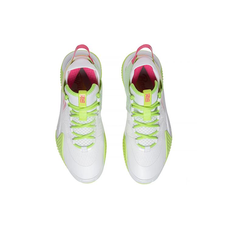 Li Ning Badfive 2 Low Basketball Shoes Men's Low Top Standard White/Neon Yellow Green ABFS003-17