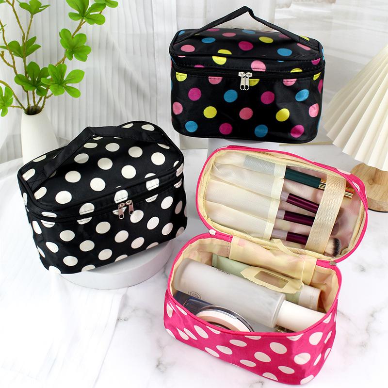 Portable Cosmetic Storage Bag Multifunction Waterproof Makeup Organizer Travel Cosmetic Handbag With Mirror Storage Toiletry Bag