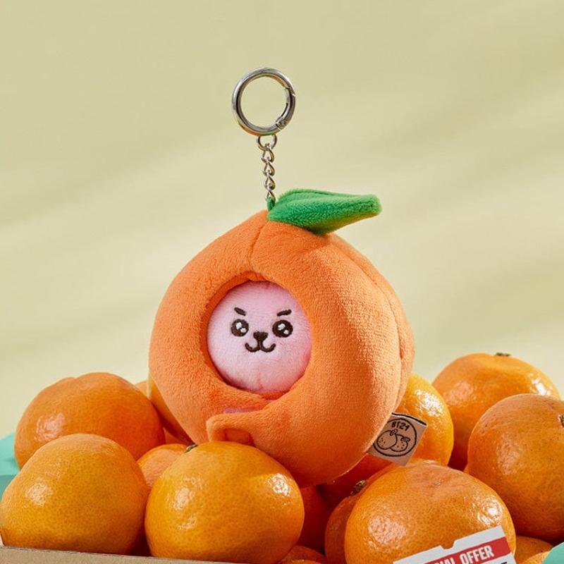 

Popular boy group orange series plush doll pendant Popular cartoon doll bag pendant keychain gift Individually packaged
