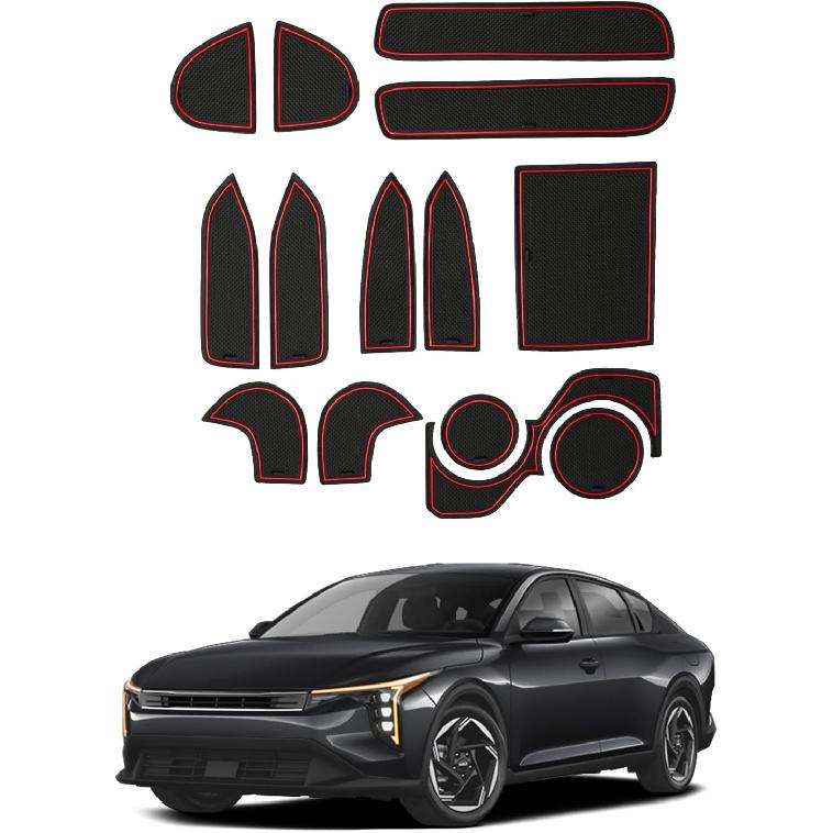 

SHAOHAO для 2025 2026 Toyoa Corolla Cross Килимки для центральної консолі для 2022-2024 2025 2026 Toyota Corolla Cross Аксесуари (L/LE/XLE/Гібрид S/Гібрид 2025 2026 K4 Red