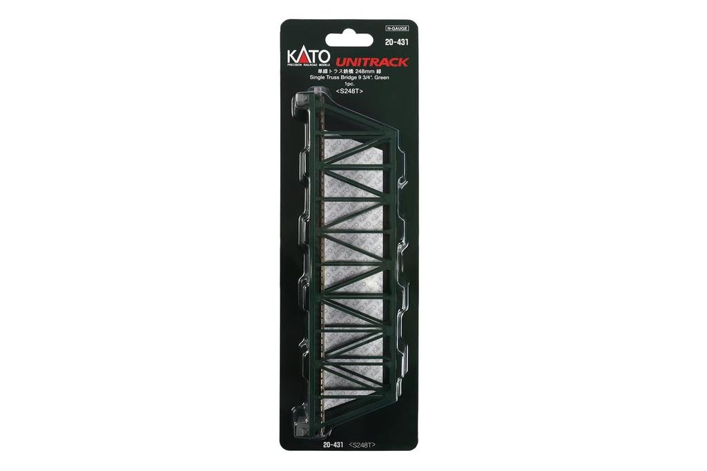 KATO N Gauge Single Track Truss Model Railroad Supplies Bridge, Green, 20-431,