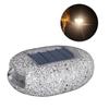Waterproof Ground Mounted Stone Shape Resin Solar LED Light Outdoor Garden Decor
