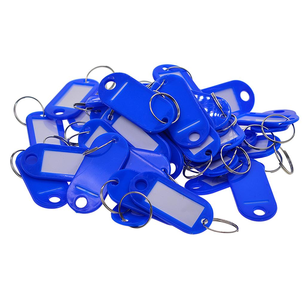 100X Mixed Labels Name Tag Split Car Door Keychain