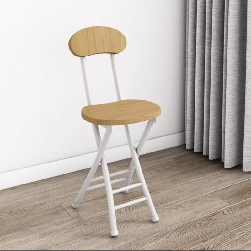 Portable Folding Chair With Backrest Home Dining Student Dorm Office Training Lightweight Metal Frame