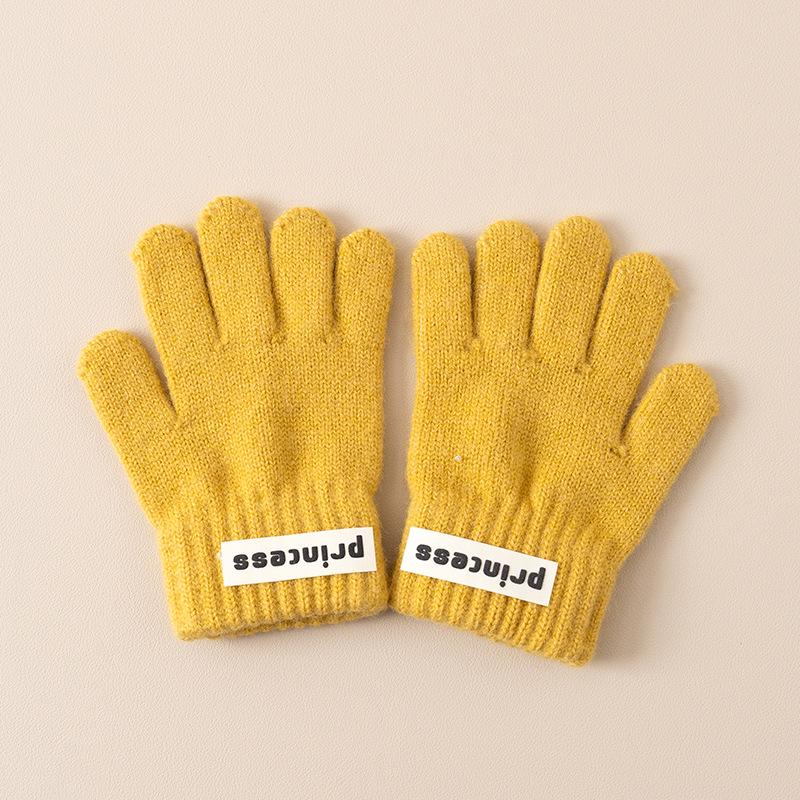 2024 Winter Year of the Horse Kids' Gloves: Korean Style Five-Finger Design for Boys & Girls, Warm & Cozy for Ages 2-6