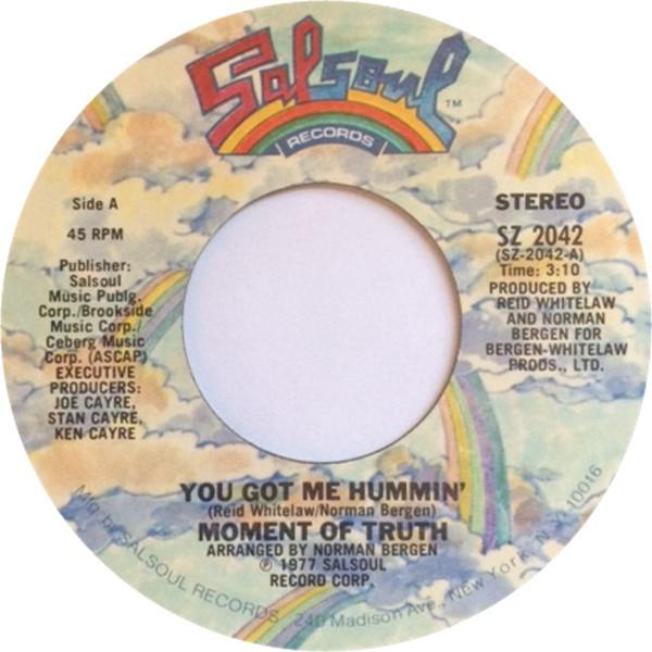 

7inch Record MOMENT OF TRUTH You Got Me Hummin SZ2042 Salsoul Records 1977 US SoulFunk Used