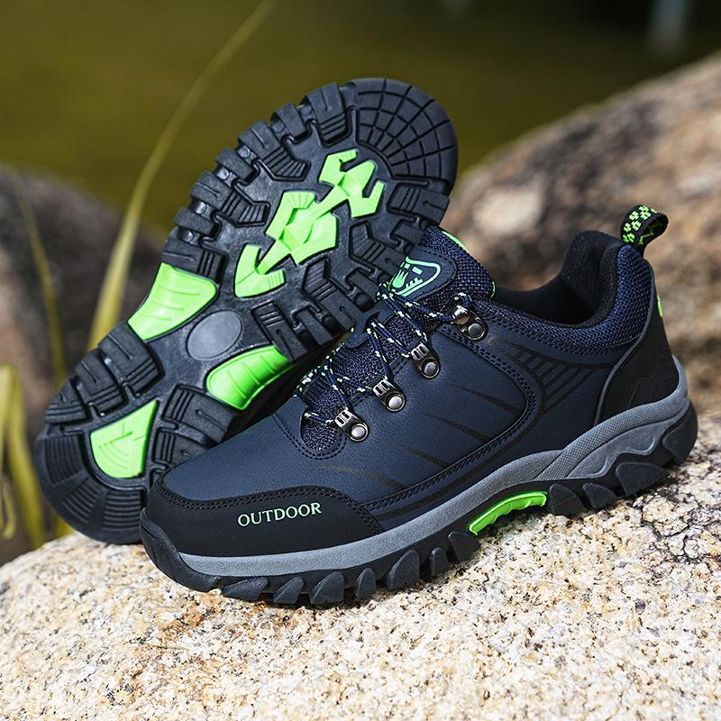 

Men s Low-Cut Non-Slip Outdoor Hiking Shoes - Versatile, Wear-Resistant for Camping and Walking 45 синий