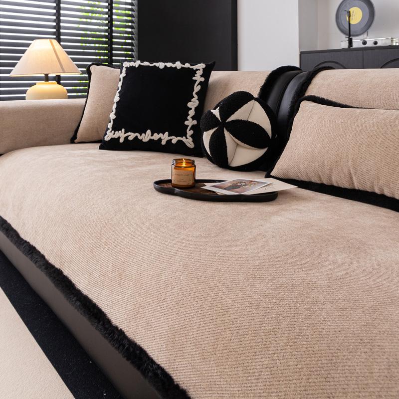 

Роскошный чехол для дивана из шенилла, коврик для гостиной, универсальный нескользящий чехол для дивана, Г-образный чехол для полотенец для дивана, украшение для дома 70x210cm верблюд