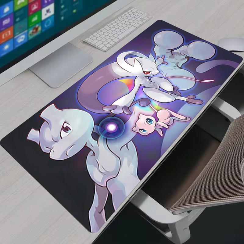 Gamer Mouse Pad Large Mewtwo Keyboard Desk Mat XXL Office Laptop Rubber Carpet PC Gaming Accessories Anime P Mousepad