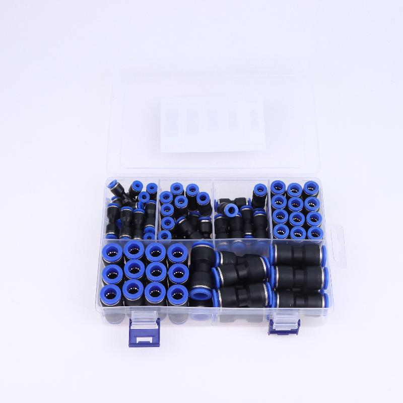80Pcs/Box Reliable Quick Connect Fittings Straight Push Connectors Designed For Strong Connections In Various Tubes