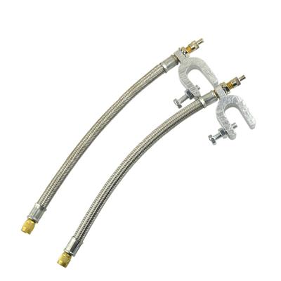 2 pezzi 10" estensioni valvola pneumatico doppio in acciaio inossidabile intrecciato per camion camper