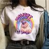 Clothes Girl Capybaras T Shirt Female Casual Top Clothes Funny Capybara Tshirt Women T-Shirt Capibara Cartoons