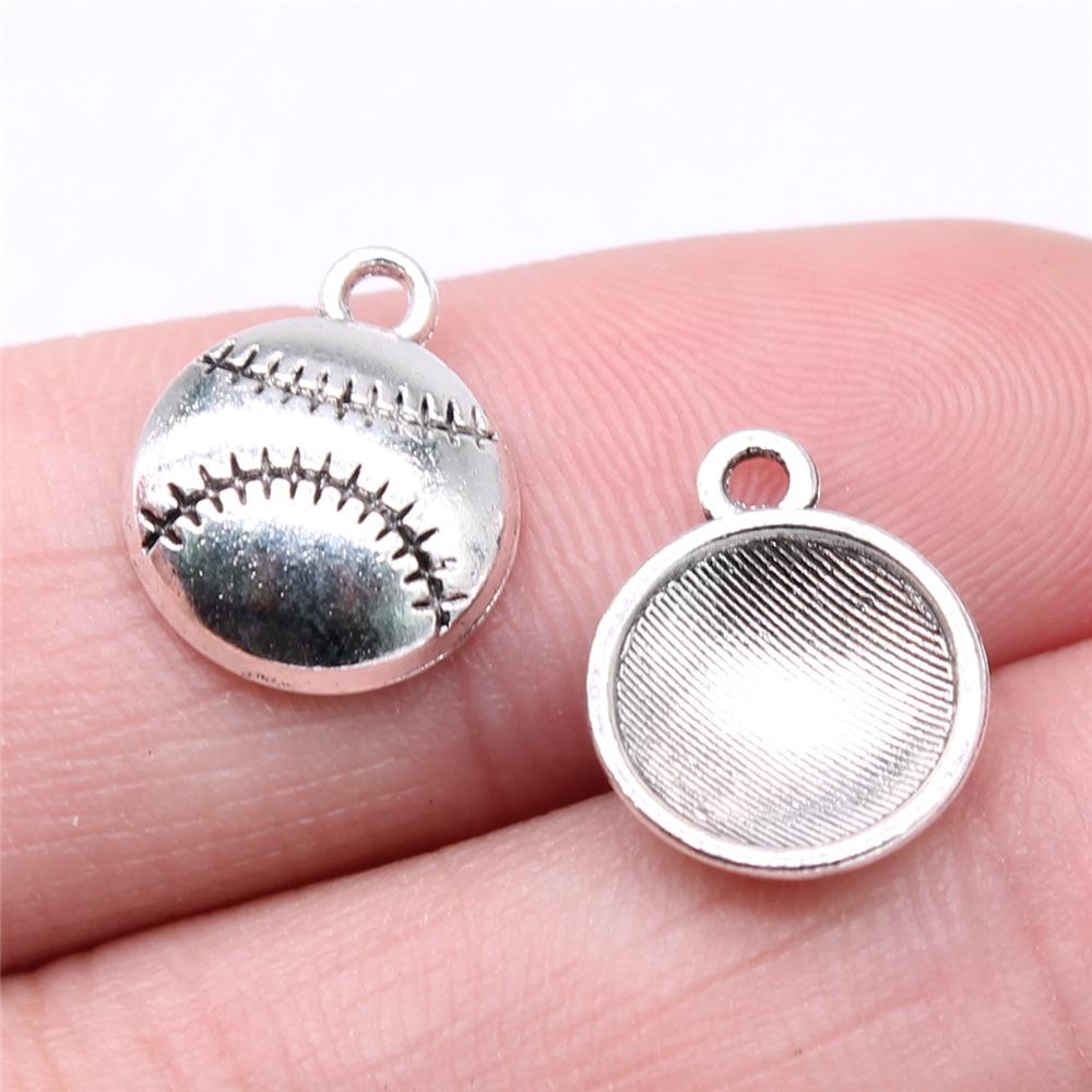 

20pcs Baseball Charms Baseball Hat Pendants Jewelry Making Baseball Charms Antique Silver Color Sport Jewelry