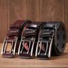 High Quality Genuine Leather Belts for Men Brand Strap Male Double Pin Buckle Fancy Vintage Jeans Belt Cowboy Cintos