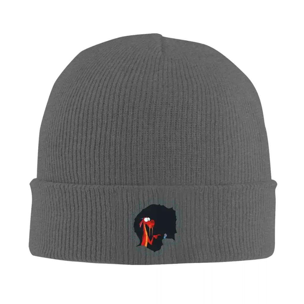 Mushu From Mulan Warm Knitted Cap Hip Hop Bonnet Hat Autumn Winter Outdoor Beanies Hats for Men Women Adult