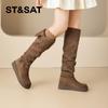 Women's Retro Fold-Over Platform Boots