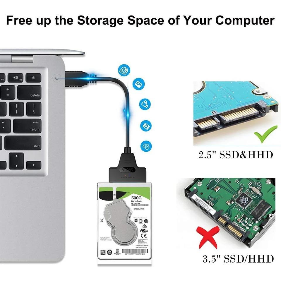 USB 3.0 To Sata Cable USB3.0 Hard Drive Adapter Converter 2.5 Inch External HDD SSD Adapter For Laptop Xbox One Xbox 360 PS4