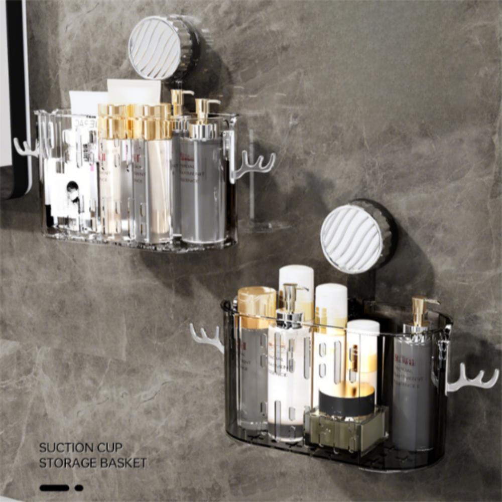 Light Luxury Suction Cup Shower Shelf Antler Draining Basket Holder Kitchen