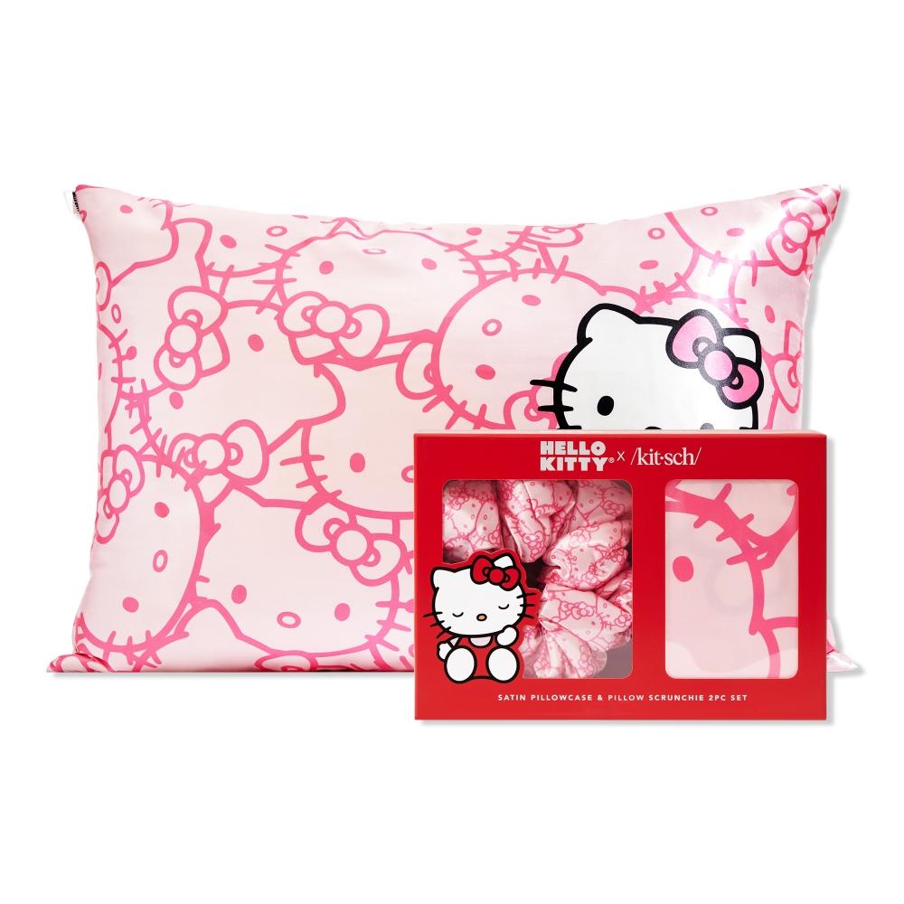 

Kitsch Hello Kitty X Kitsch атласная наволочка резинка для волос набор из 2 шт. 2 шт.