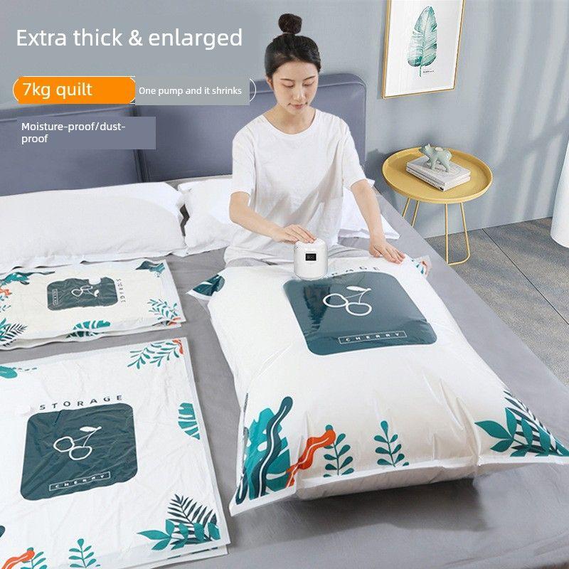 Large Cotton Quilt Vacuum Storage Bag, Clothing Storage Bag, Home Travel Packing Bag, Thickened Vacuum Compression Bag