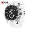 OFNS Business Men's Quartz Watch: Fashionable, Three Sub-Dials, Six Hands, Calendar, Waterproof.