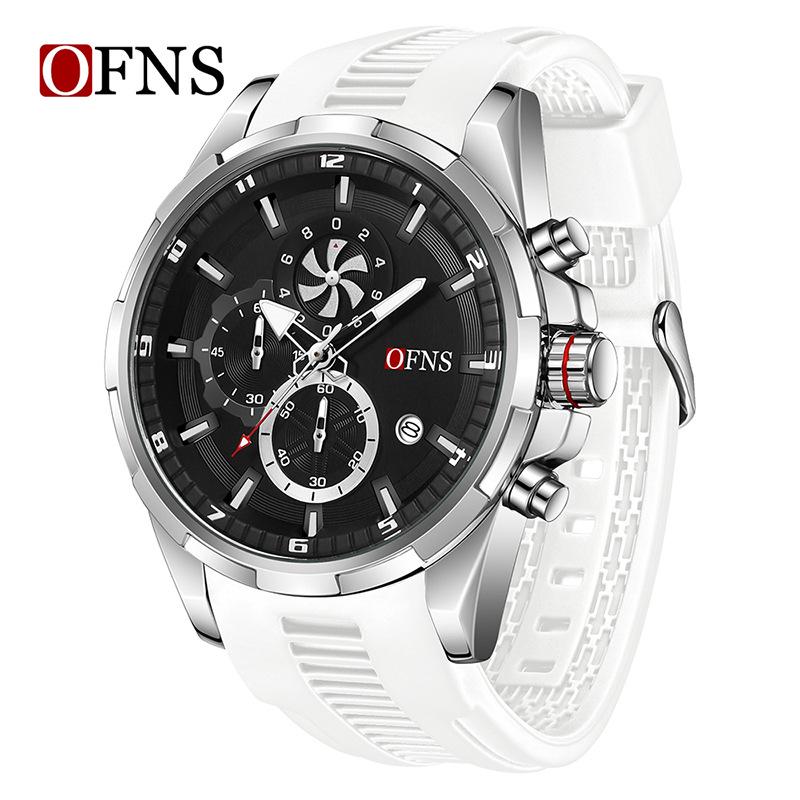 Oufannishi Men s Multifunctional Waterproof Quartz Chronograph with Small Seconds and Calendar