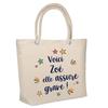 Tote Bag - PLANETEE - Zoé - Jute - Large Capacity - Printed In France