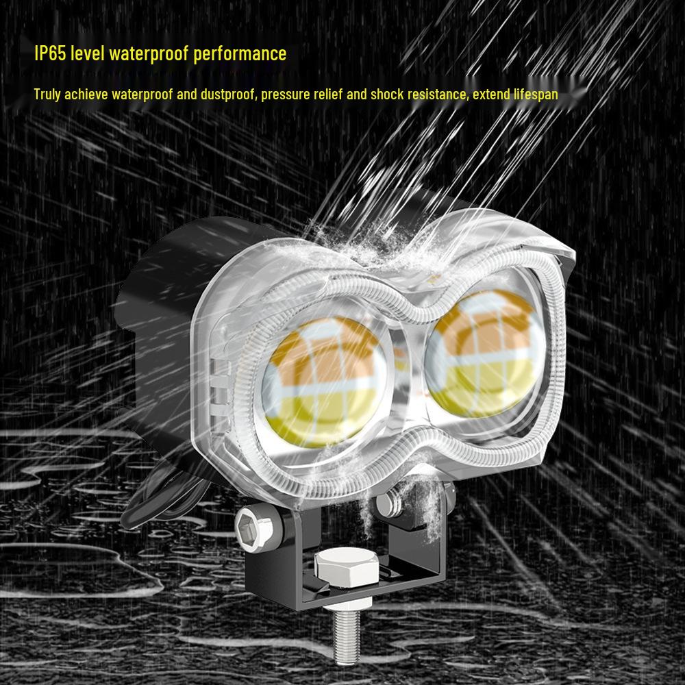 Motorcycle LED Headlight: Colorful Warning Light & Electric Vehicle Front Spotlight