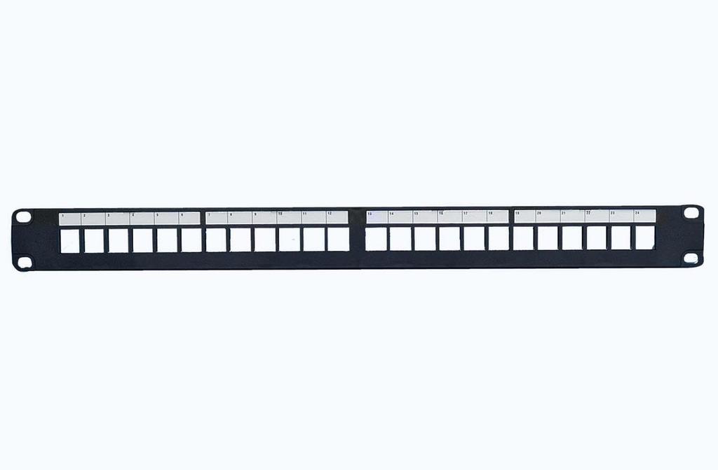 Panneau de brassage Lanview 24 ports STP Cat6A 1U pour armoire rack 19"