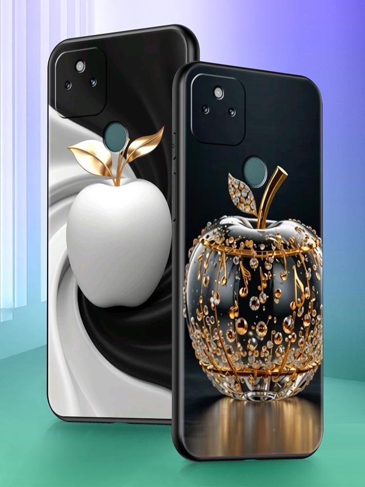 Happy Black Apple Phone Case Cover for Google Pixel 10 9 8 7 6 9A 8A 7A 6A Pro Shockproof Soft TPU 9 Pro XL Shell Capas Fundas