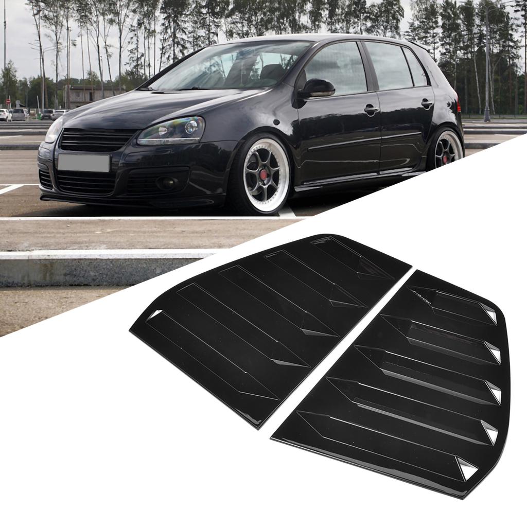 Pair of Side Vent Window Scoop Louver Trim Car Modification Fit for R Mk6 2009 2013Glossy Black
