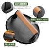 happykau Meat Press, Bacon Press, Round, Cast Iron, Black, Corrugated, with Wooden Handle, Grill Press, Meat Press, Meat Press, Approx. 17.5cm Diamete