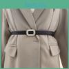Style Womens Minimalist Derma Waist Belt Metal Buckle Dress Suit Belt Shapewear