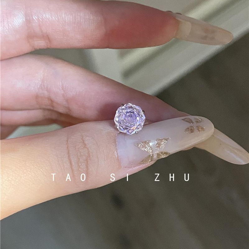 

Rudie in the Wild Flash Millennium Rose Cut Zircon Coated Otica Ear Ear Bone Pin Titanium Steel No Need to Take off Non-Fading Ear Studs 8mm Millennium Rose [Pink Aisha]