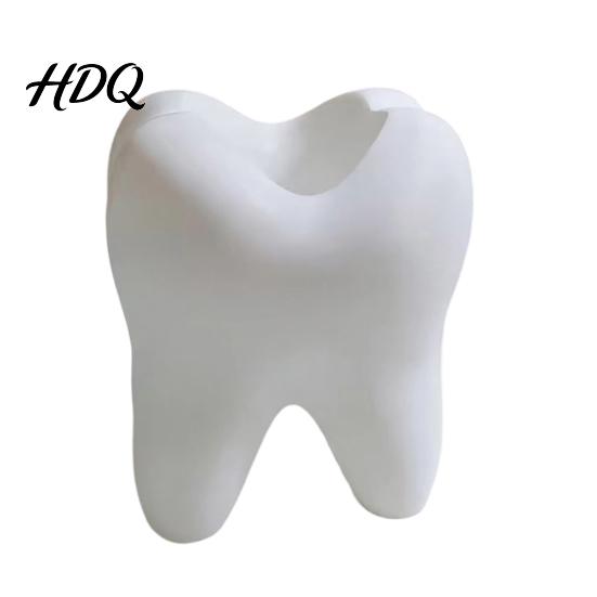Pen Holder Toothbrush Holder 3D Printed Tooth Shape Storage Organizer Wide Shaped