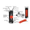 Service-Oriented Bike Wrench with Slotted Cross and Hex Bits for Regular Tuning and Component Replacement Jobs