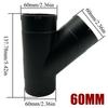 42/60/75/90mm Air Vent Y T Flat Piece Ducting Pipe Outlet Exhaust Joiner Splitter For Webasto Eberspaecher Diesel Parking Heater