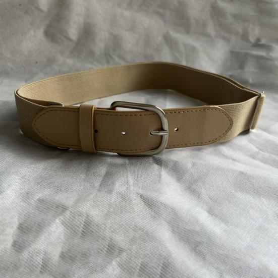 Adjustable Holes Baseball Belt Elastic Design Youth Adults Comfortable Stretch Strap Waistband Faux Leather Belt Sports Accessory