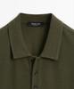 Masimodutti Micro Textured Cotton Blend Polo Shirt