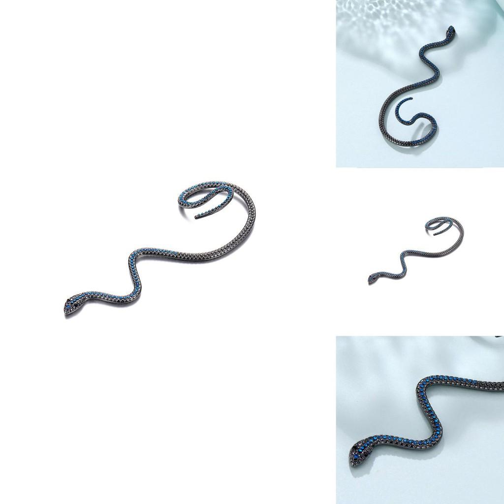 Bold Alloy Metal Snake Ear Wraps For Women Trendy Dark No Piercing Earrings
