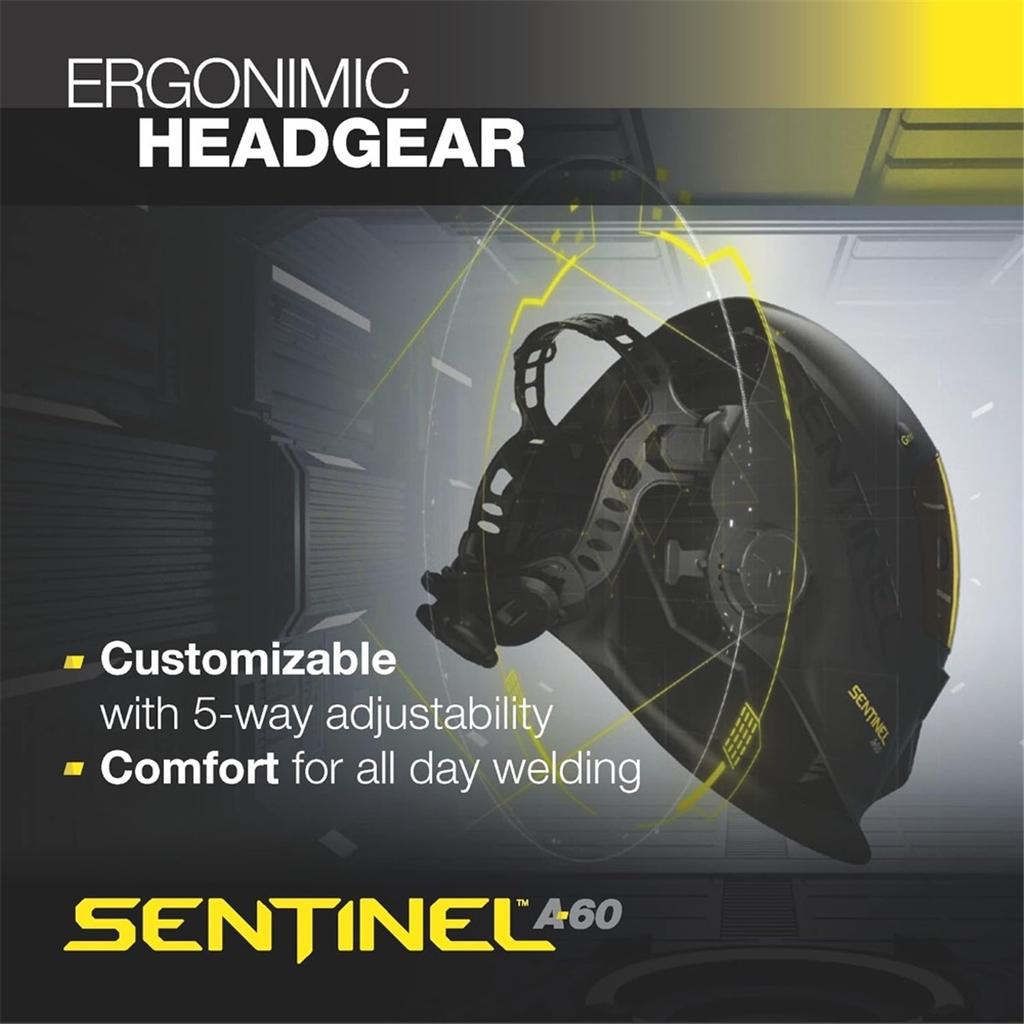 Auto Darkening Welding Helmet Low Profile Design Large Viewing Area High Impact Resistance