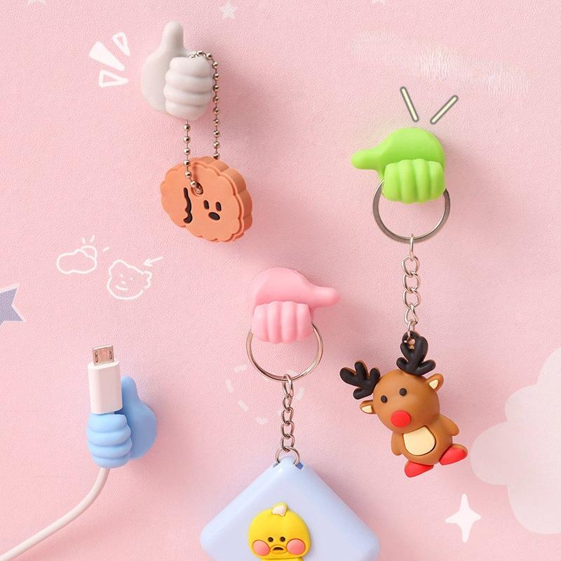 Multifunctional Cable Organizer Clip Holder Thumb Hooks Wire Wall Hooks Hanger Storage Cable Holder For Earphone Mouse Car Home