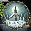 2D Flat Aluminium Nativity Christmas Sign - O Holy Night Figurine Ornaments - Aluminium Manger Sign - Ideal for Front Door, Wall, Porch, Window Decor